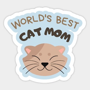 World's Best Cat Mom, Vintage Inspired Sticker